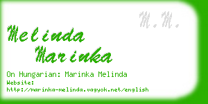 melinda marinka business card